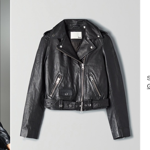 Aritzia Wilfred Free Lennon Leather Jacket - Picture 2 of 10